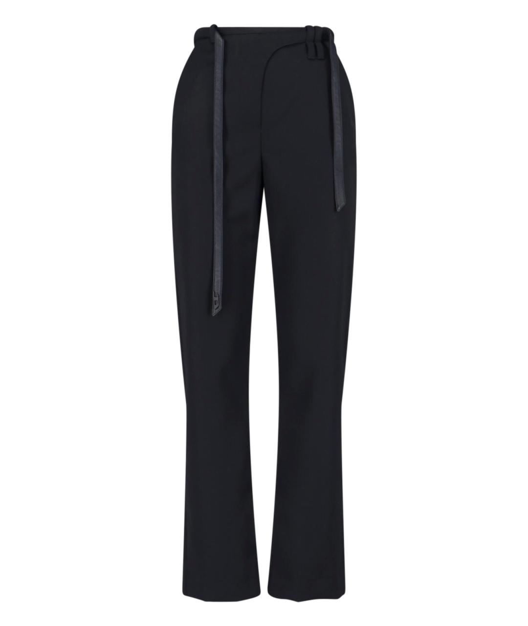 DIESEL Черные полиэстеровые прямые брюки, фото 1