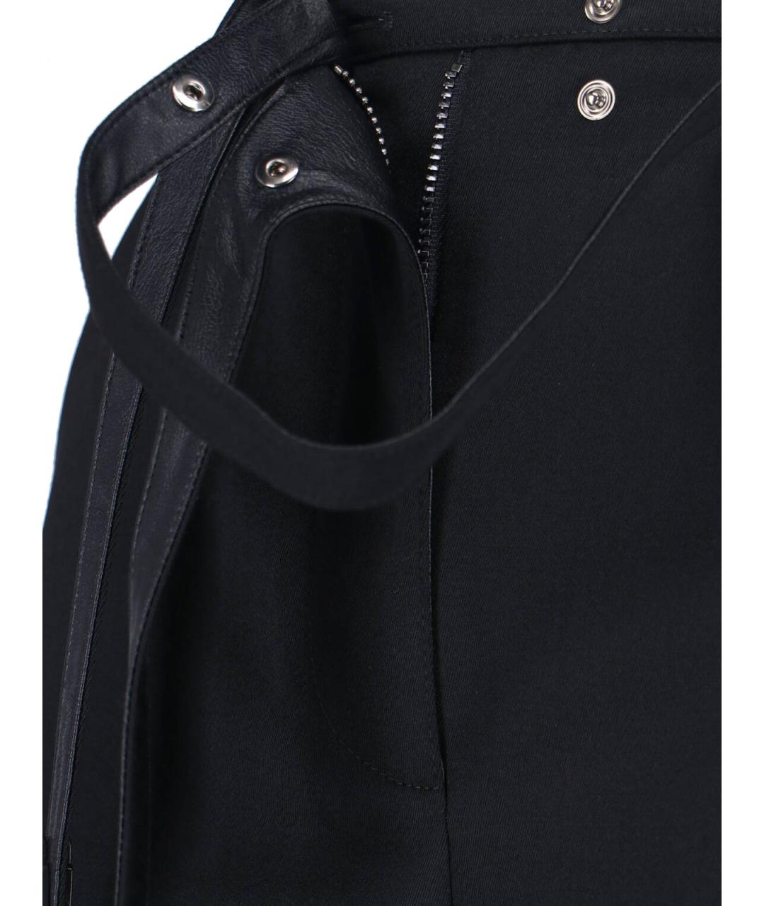 DIESEL Черные полиэстеровые прямые брюки, фото 5