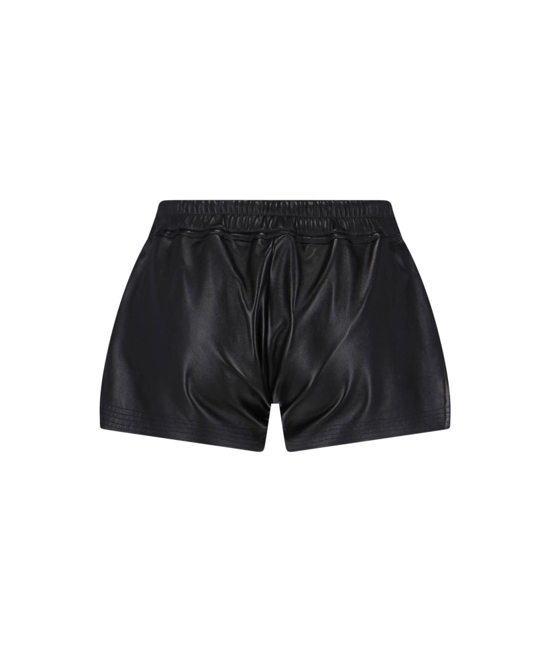 RICK OWENS Черные кожаные шорты, фото 2