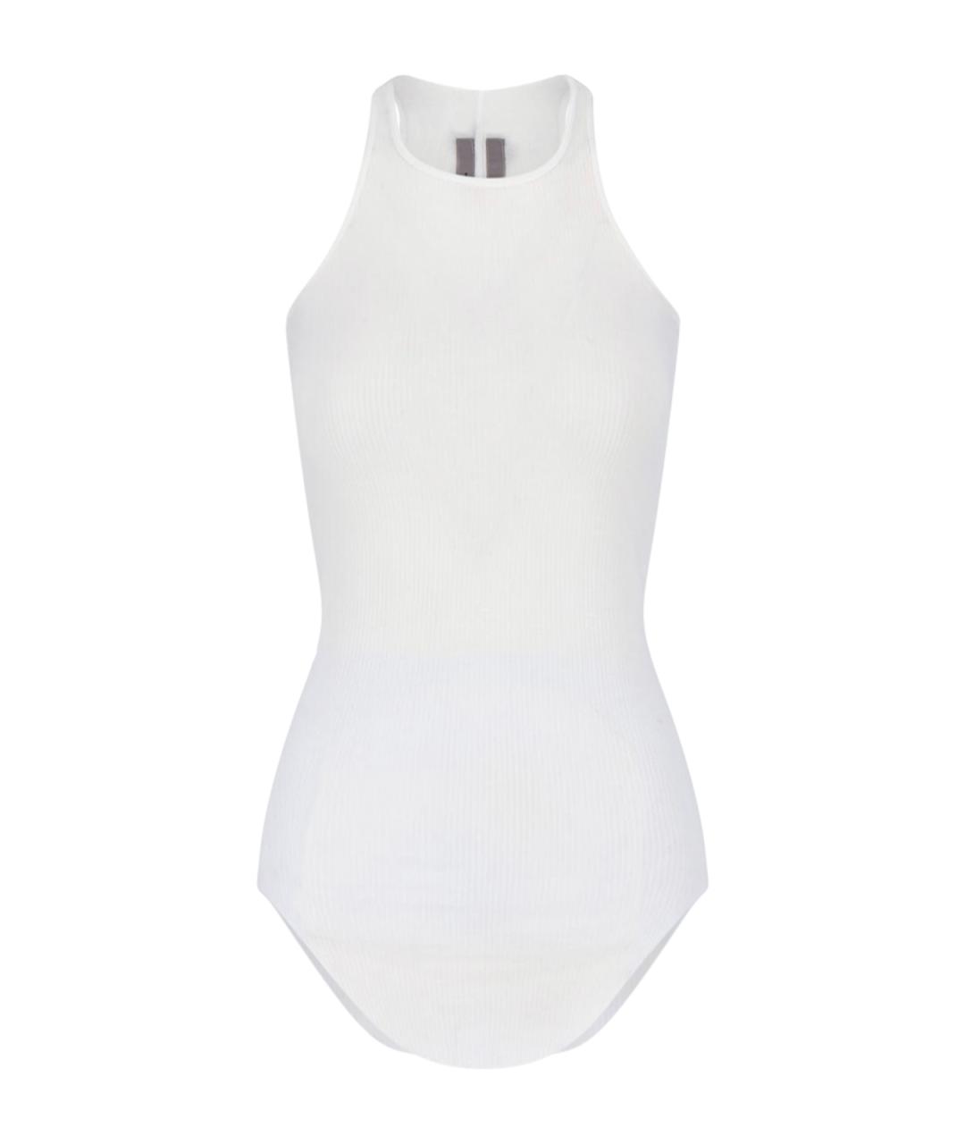 RICK OWENS Белая вискозная майка, фото 1