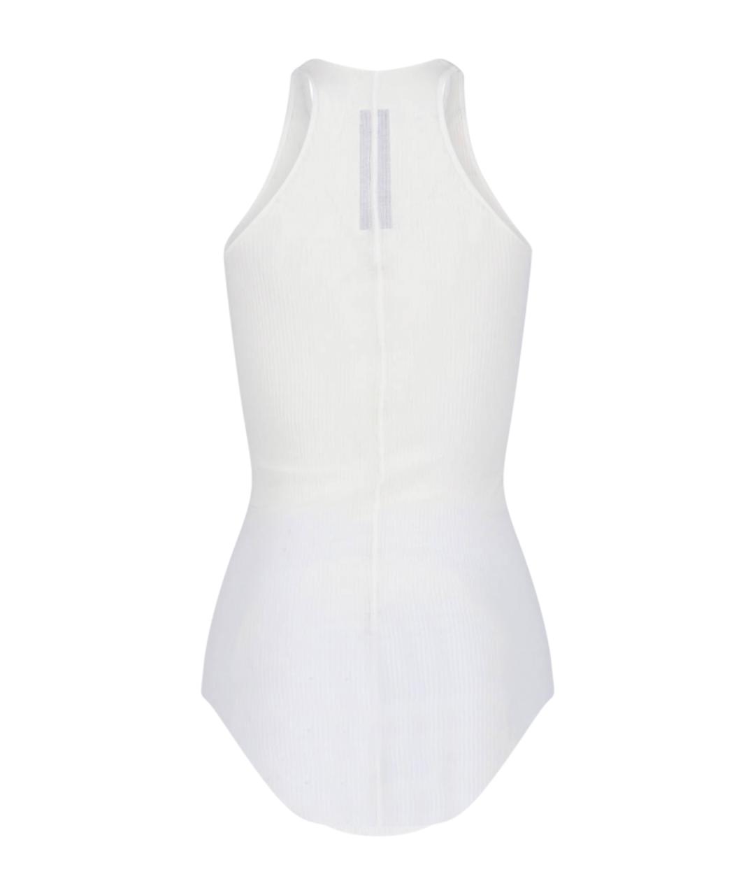 RICK OWENS Белая вискозная майка, фото 2