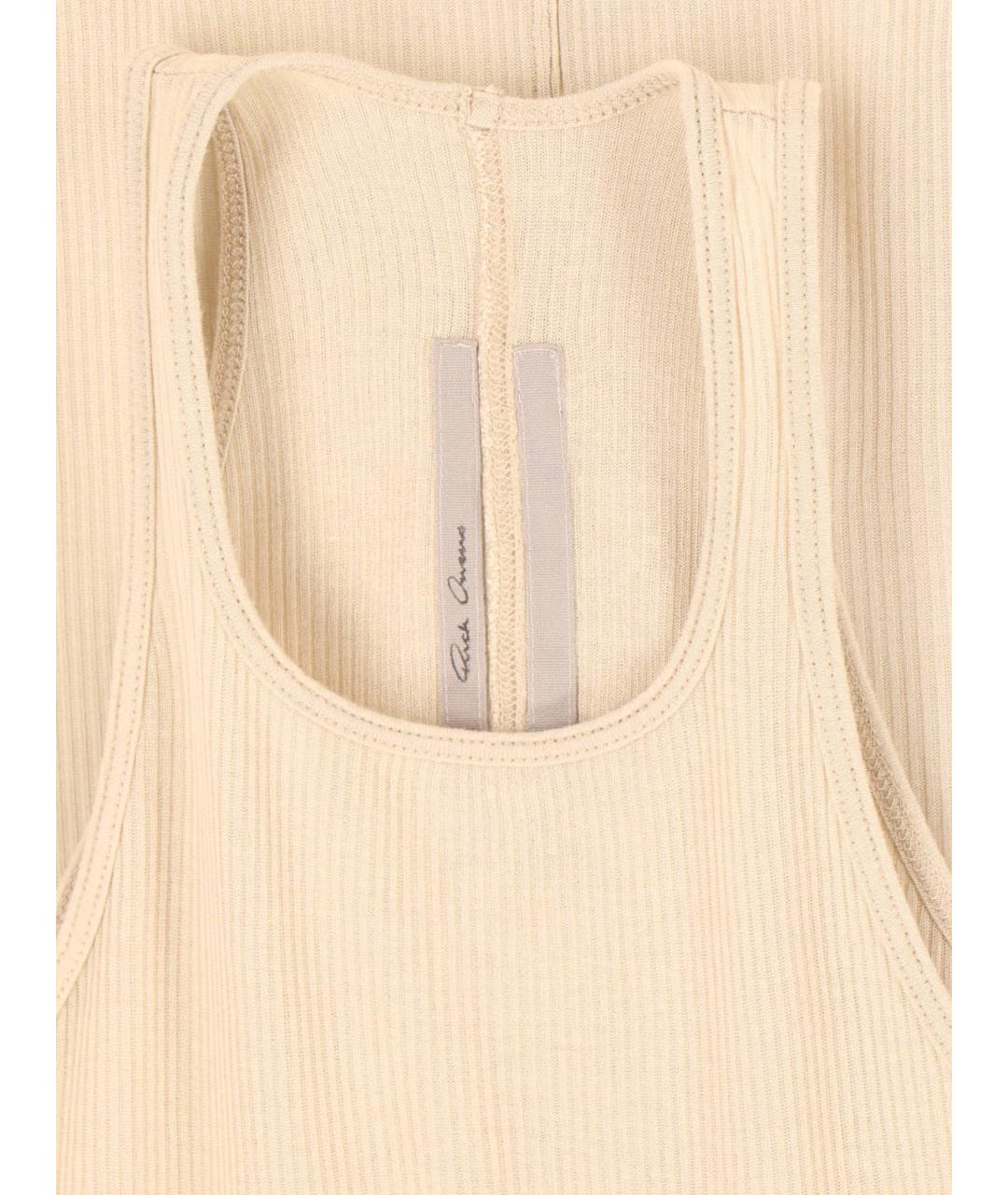 RICK OWENS Бежевое вискозное повседневное платье, фото 3