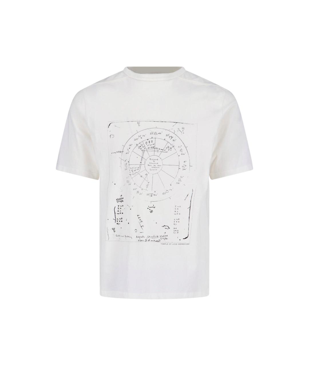 RICK OWENS Белая хлопковая футболка, фото 1