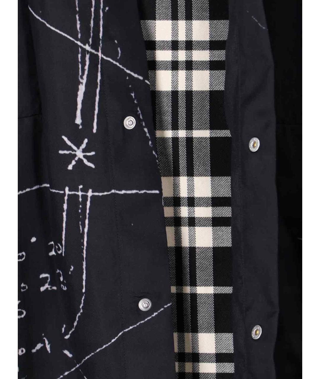 RICK OWENS Черная хлопковая кэжуал рубашка, фото 5