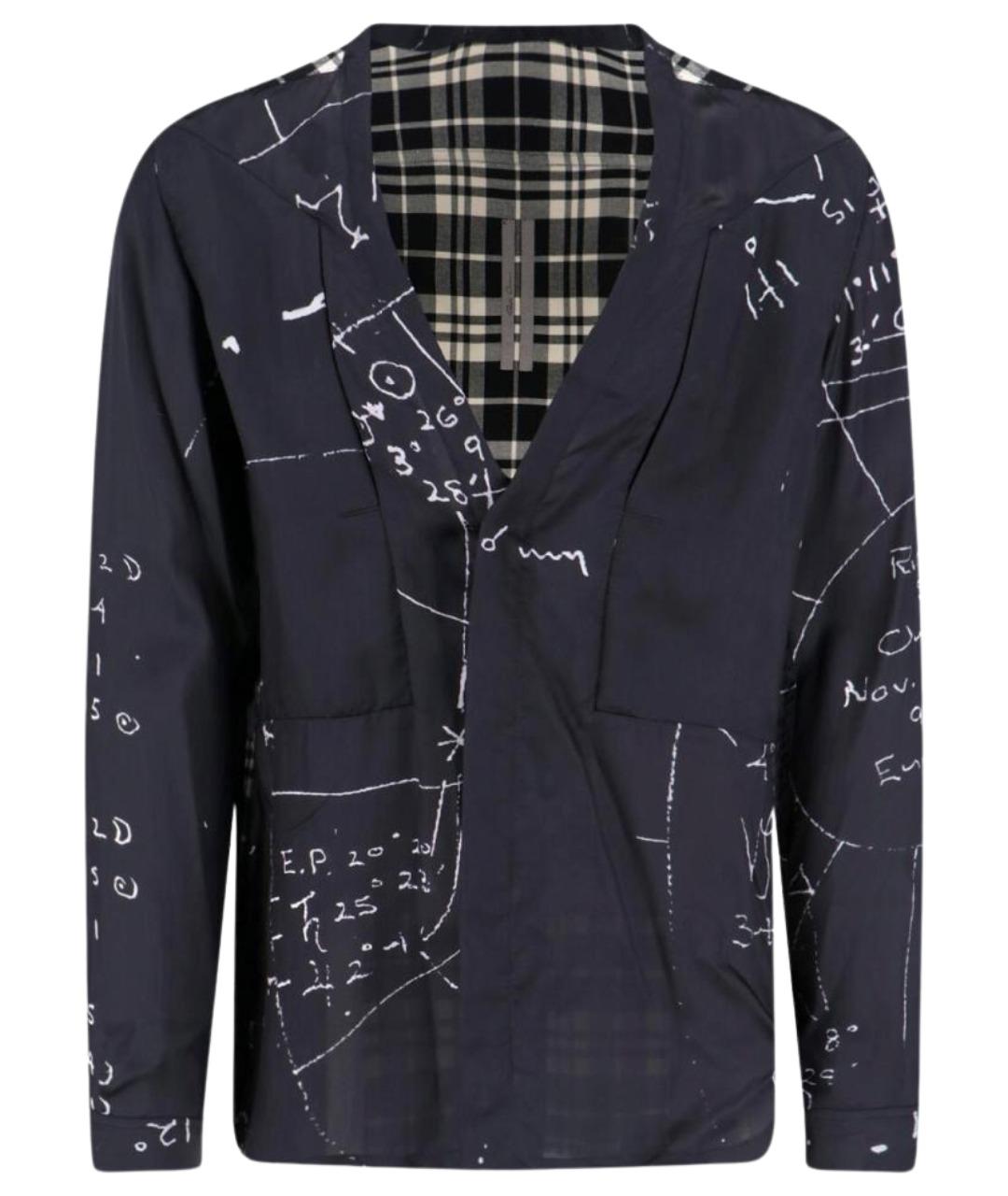 RICK OWENS Черная хлопковая кэжуал рубашка, фото 1