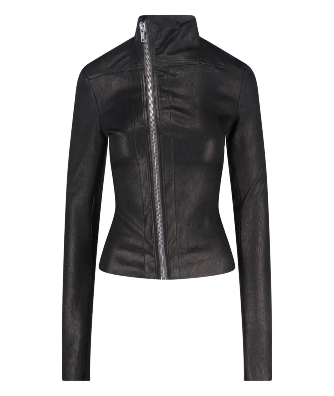 RICK OWENS Черная кожаная куртка, фото 1