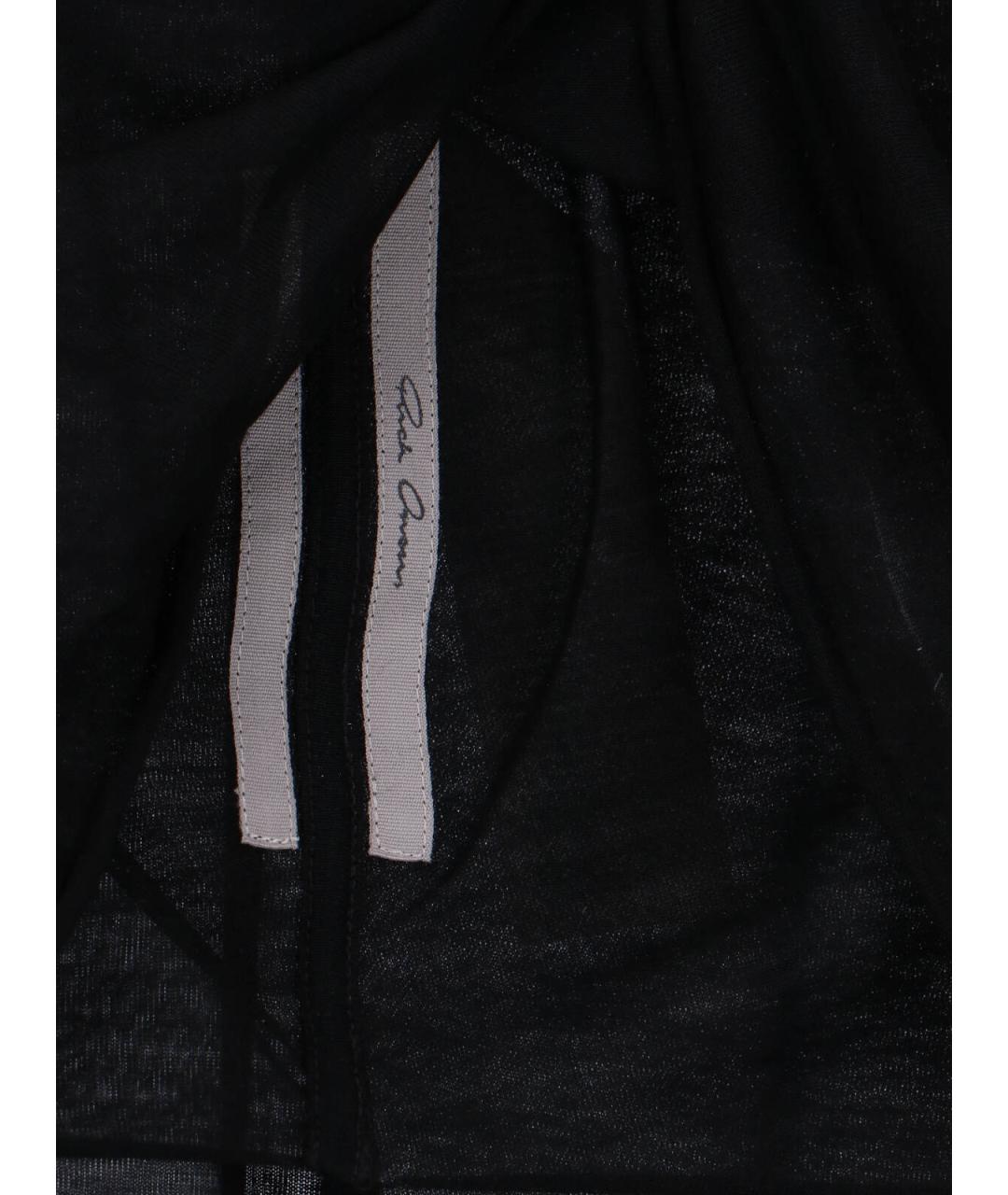 RICK OWENS Черная шерстяная майка, фото 3