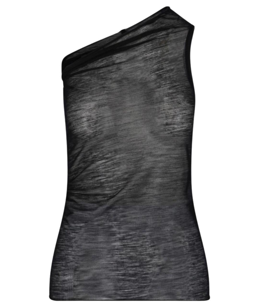 RICK OWENS Черная шерстяная майка, фото 1