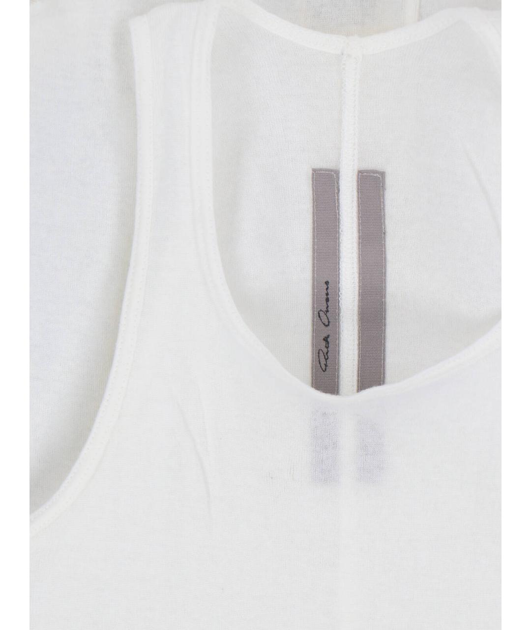 RICK OWENS Белая хлопковая майка, фото 3