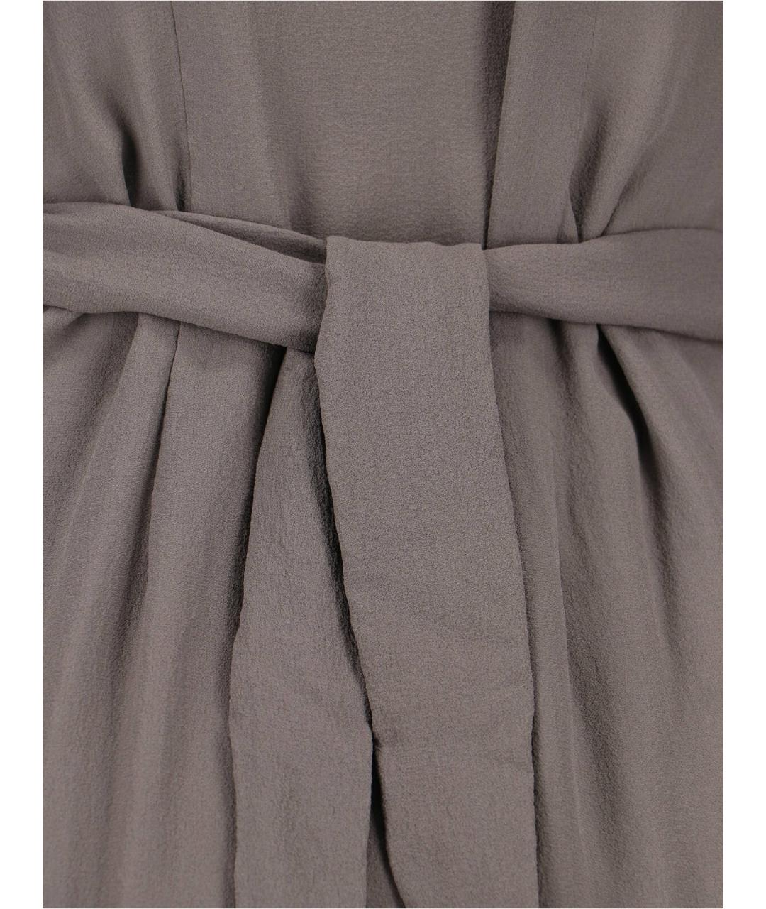 RICK OWENS Коричневое шелковое вечернее платье, фото 4