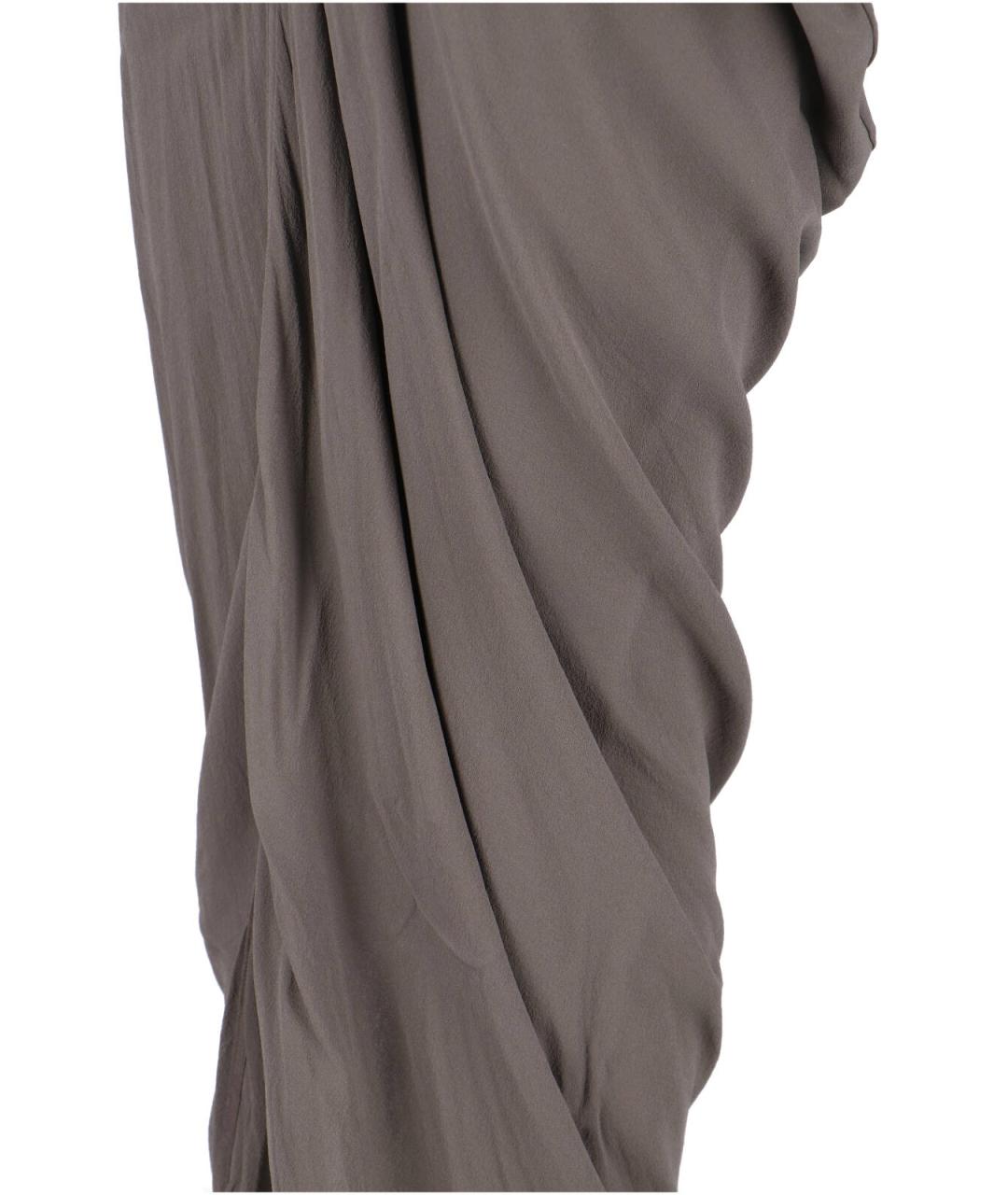 RICK OWENS Коричневое шелковое вечернее платье, фото 3
