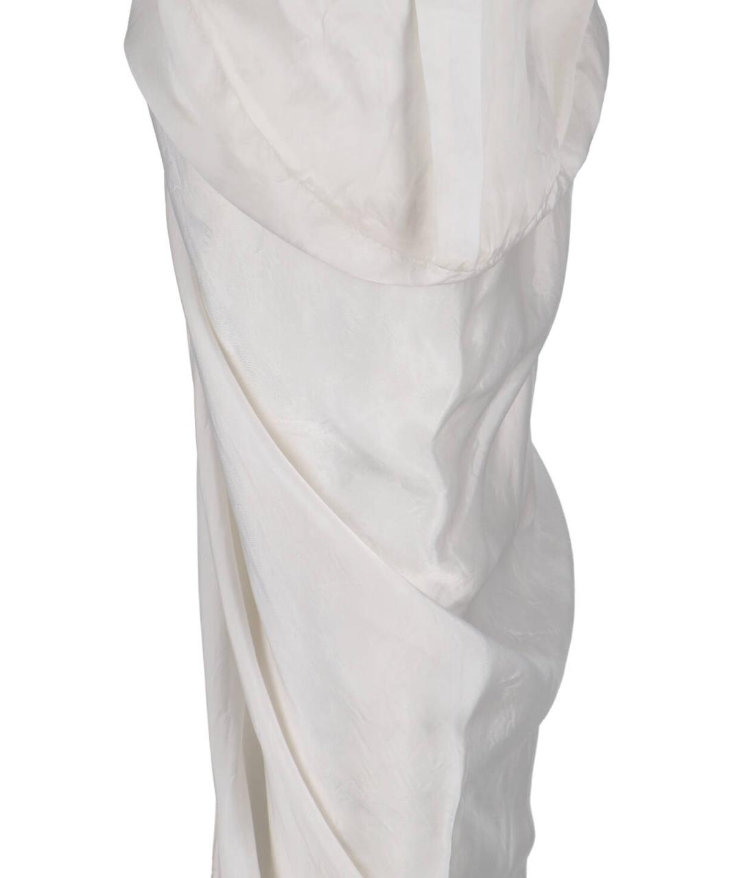 RICK OWENS Белое вискозное вечернее платье, фото 3
