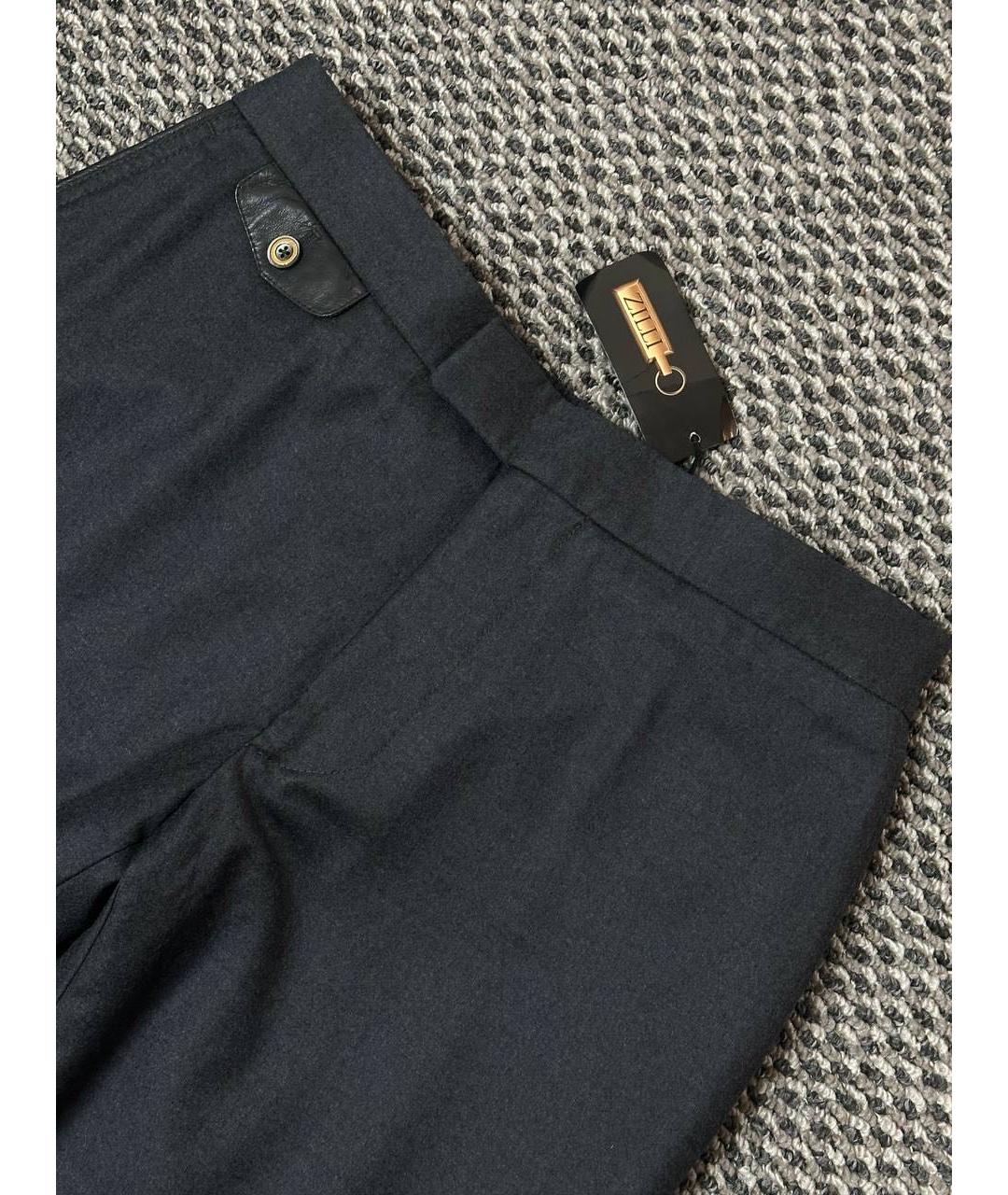 ZILLI Серые шерстяные брюки чинос, фото 4