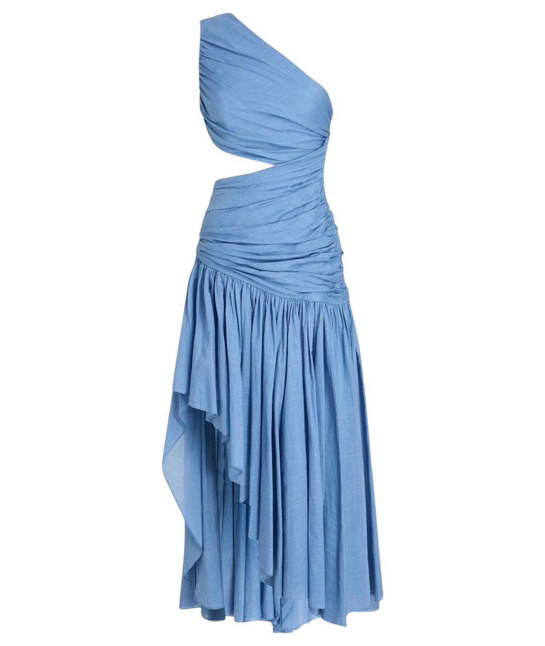 ZIMMERMANN Голубое хлопковое коктейльное платье, фото 1