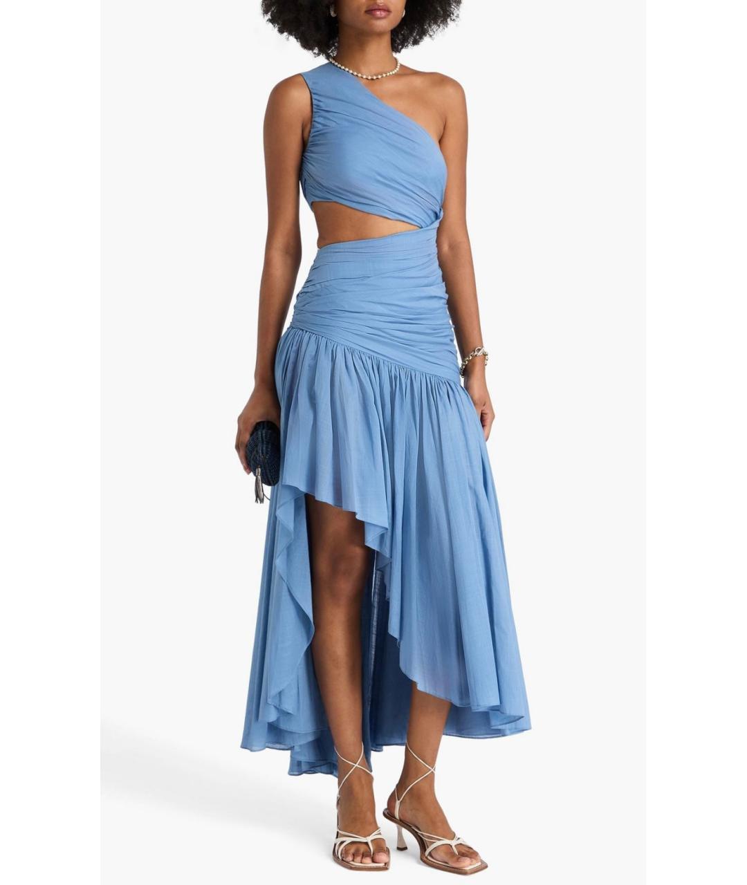 ZIMMERMANN Голубое хлопковое коктейльное платье, фото 2