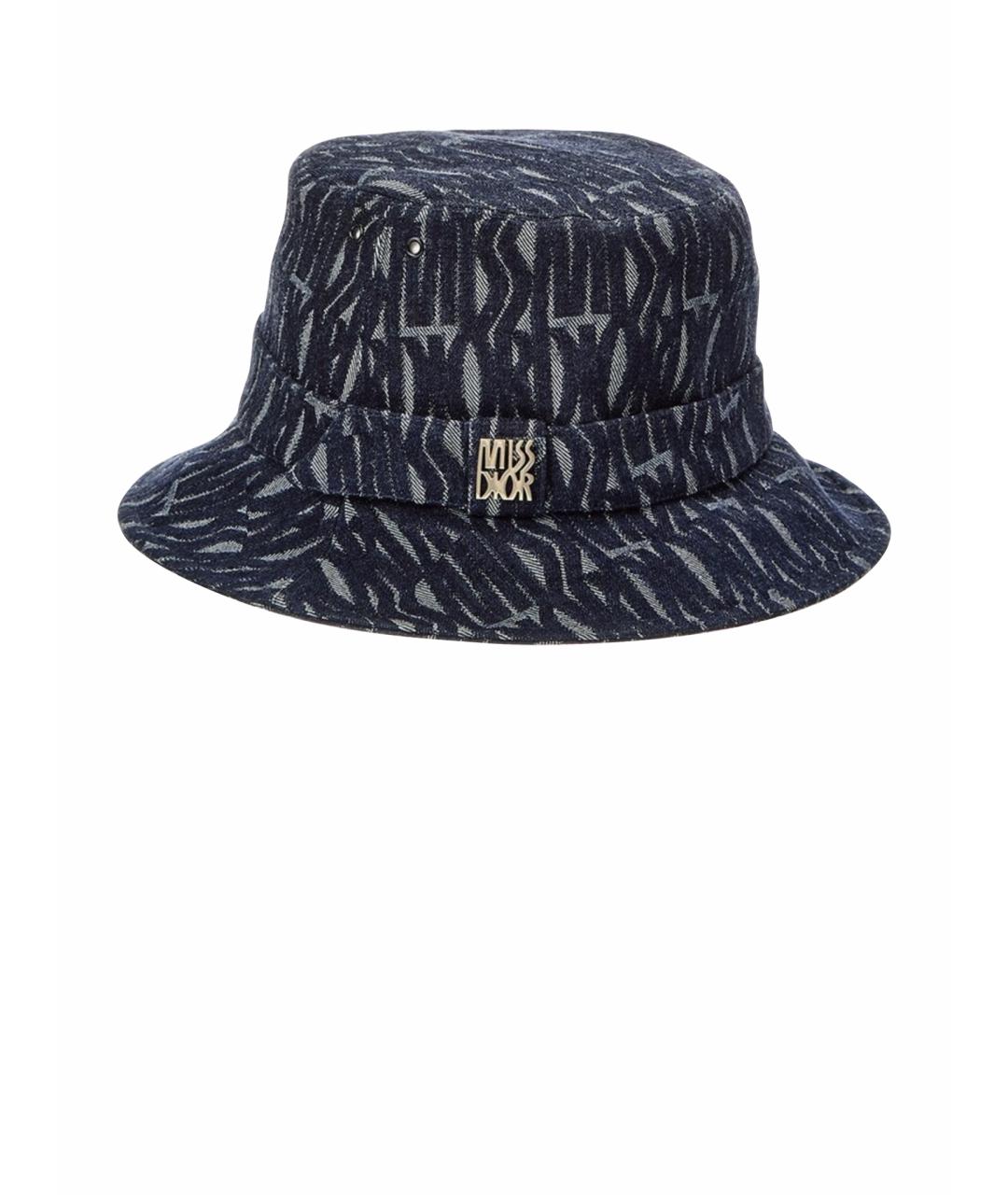 CHRISTIAN DIOR Темно-синяя хлопковая панама, фото 1