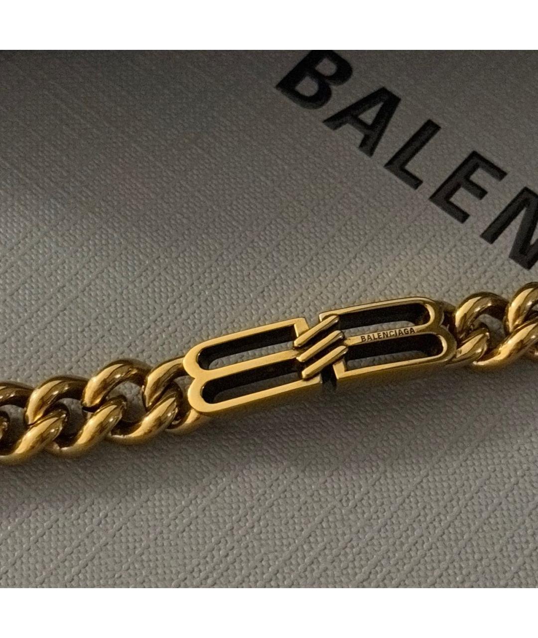 BALENCIAGA Золотой латунный браслет, фото 2