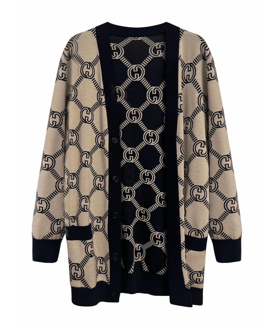 GUCCI Мульти шерстяной кардиган, фото 1