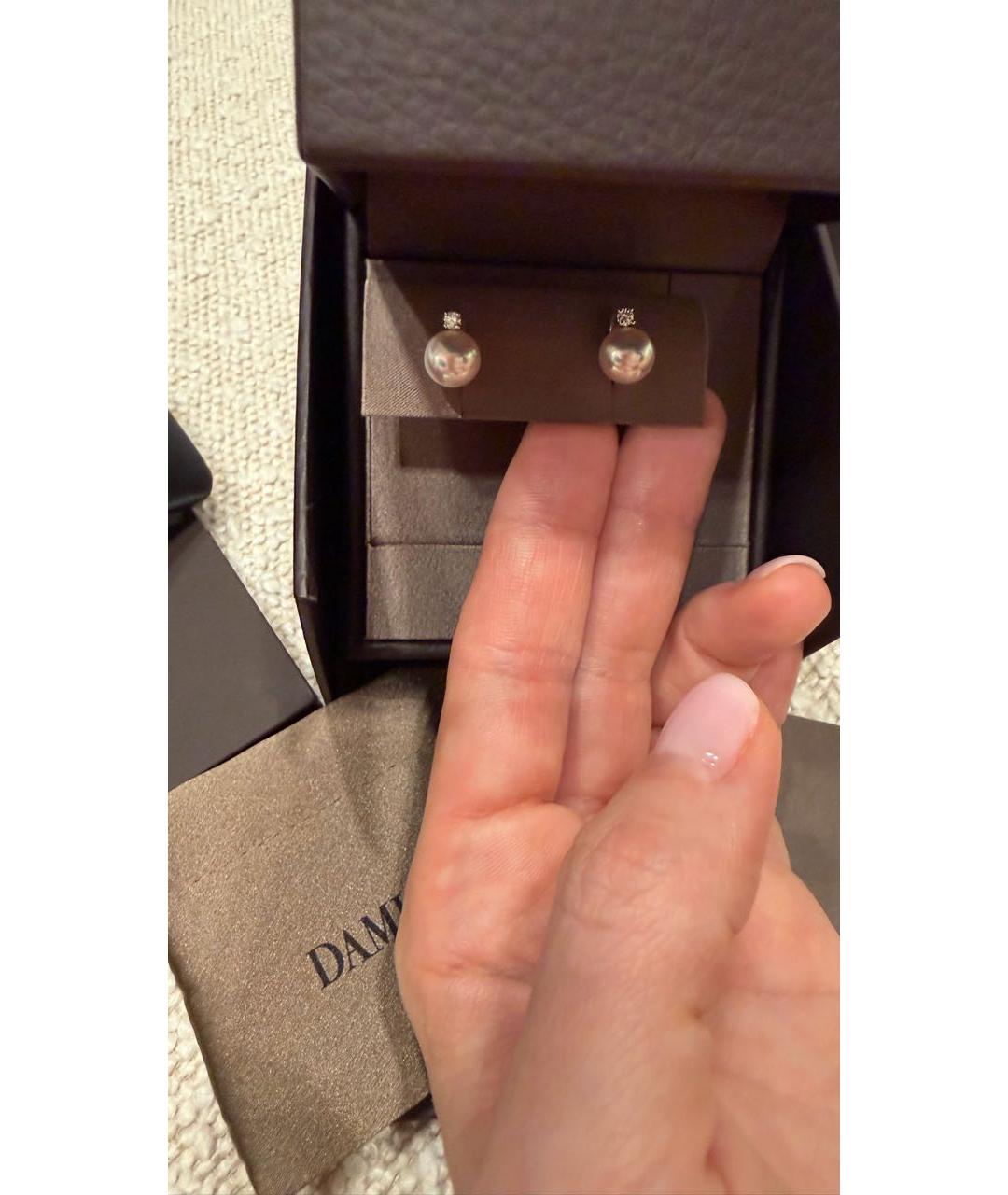 DAMIANI Белые жемчужные серьги, фото 3