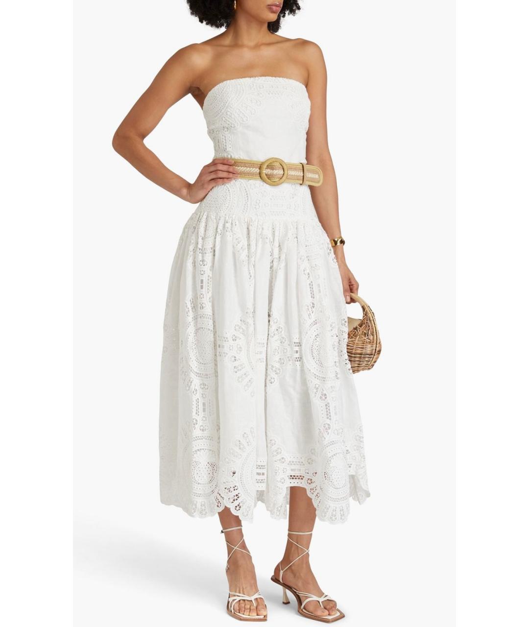 ZIMMERMANN Белое льняное платье, фото 2