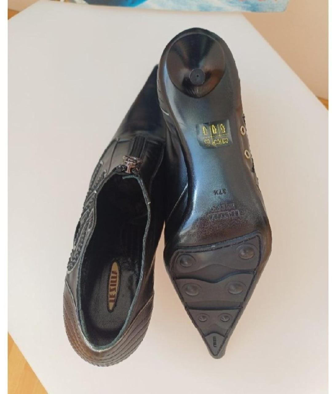 LE SILLA Черные кожаные ботильоны, фото 9