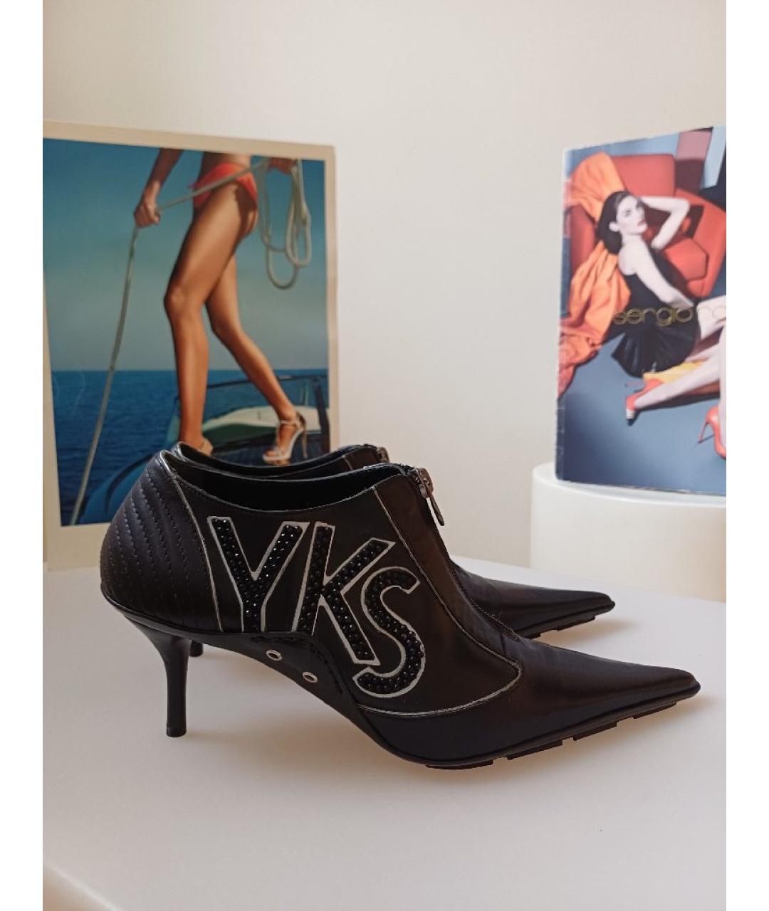 LE SILLA Черные кожаные ботильоны, фото 2