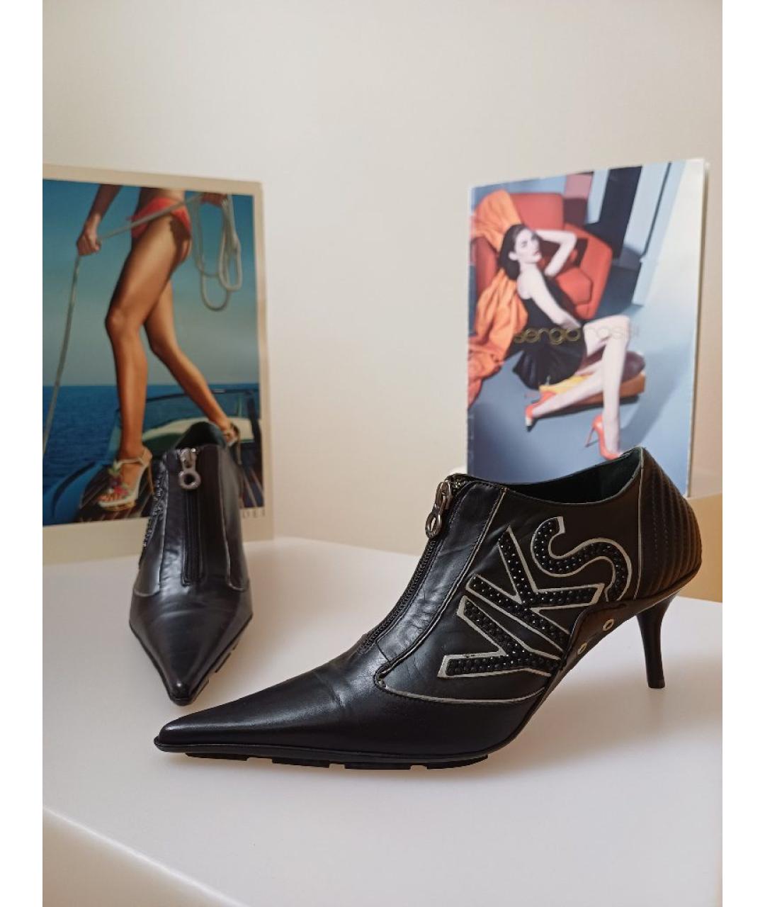 LE SILLA Черные кожаные ботильоны, фото 4