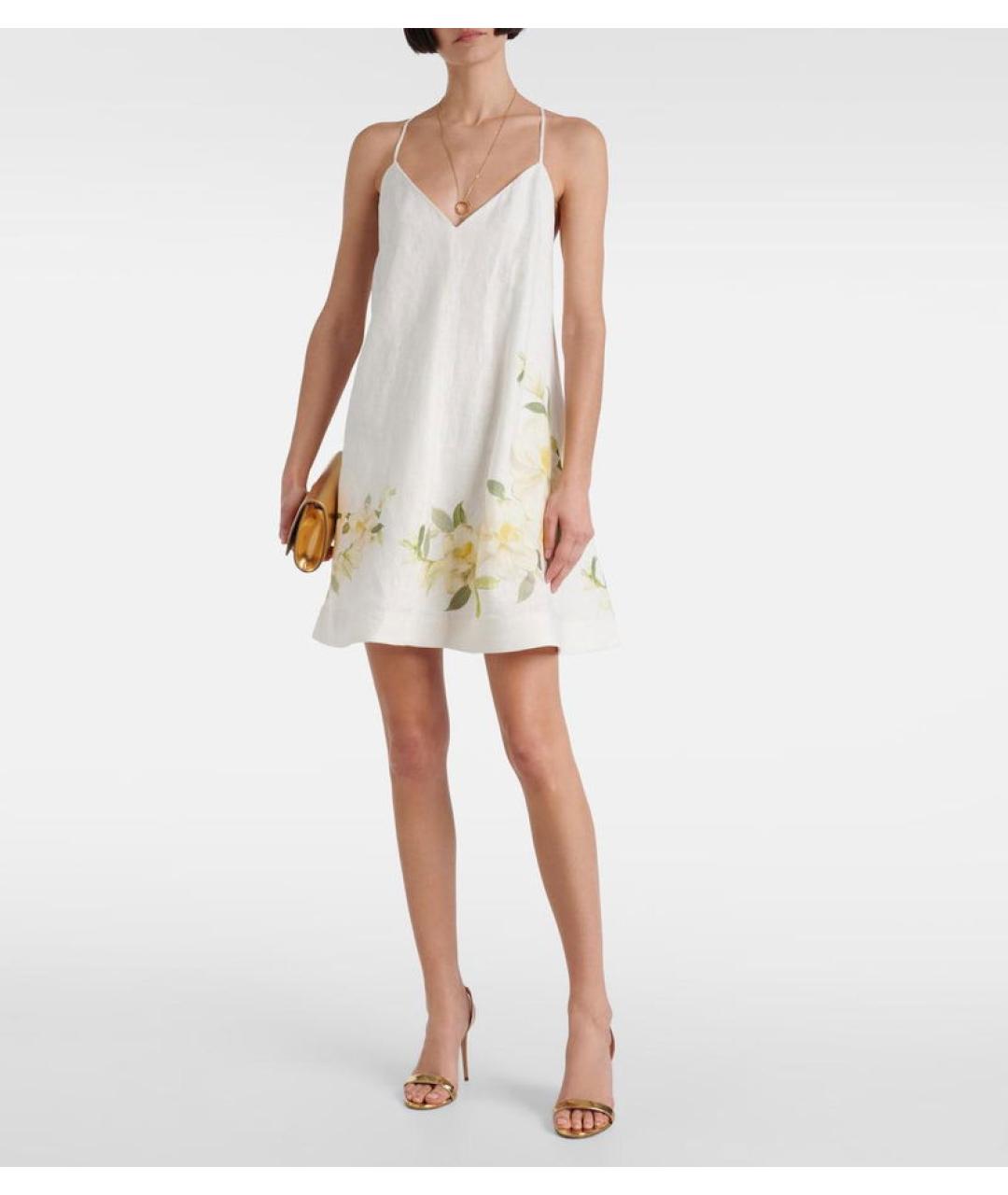 ZIMMERMANN Белый льняной сарафан, фото 5