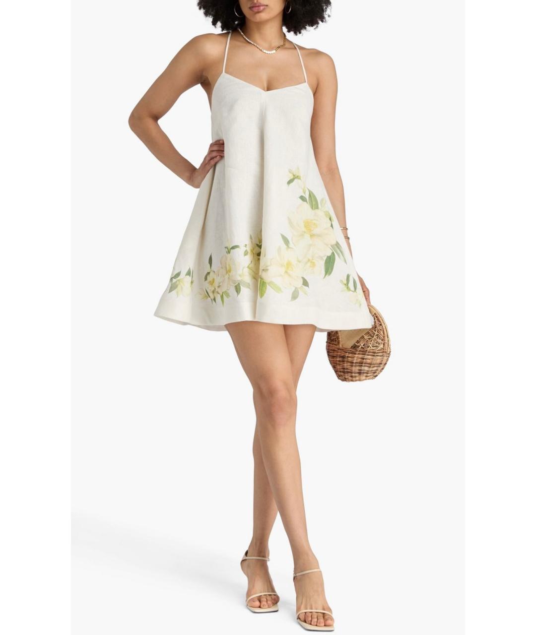 ZIMMERMANN Белый льняной сарафан, фото 2