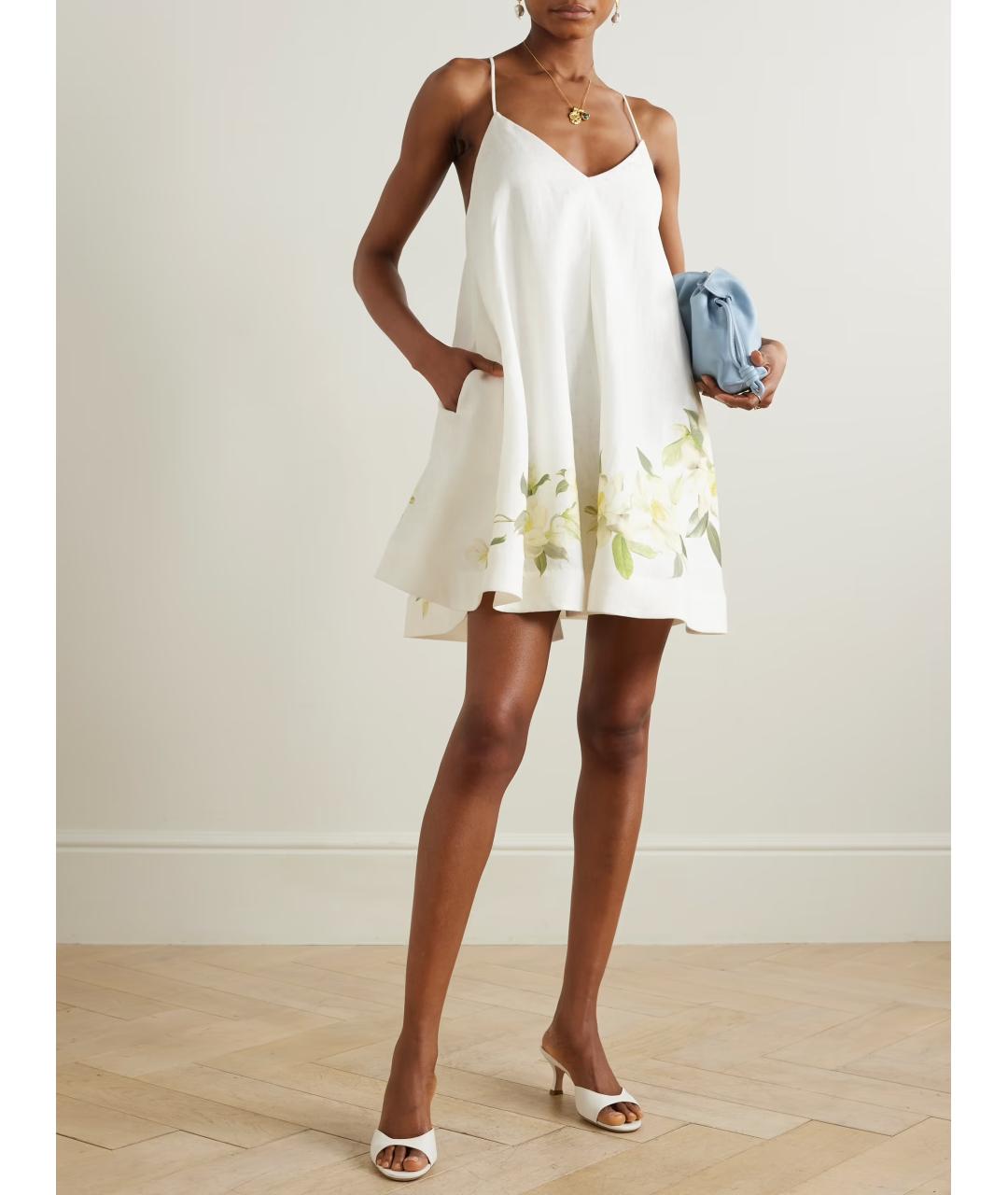 ZIMMERMANN Белый льняной сарафан, фото 4