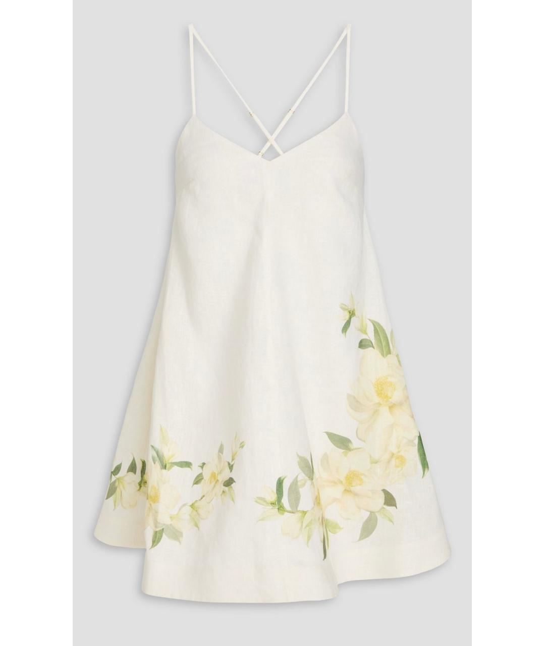 ZIMMERMANN Белый льняной сарафан, фото 10