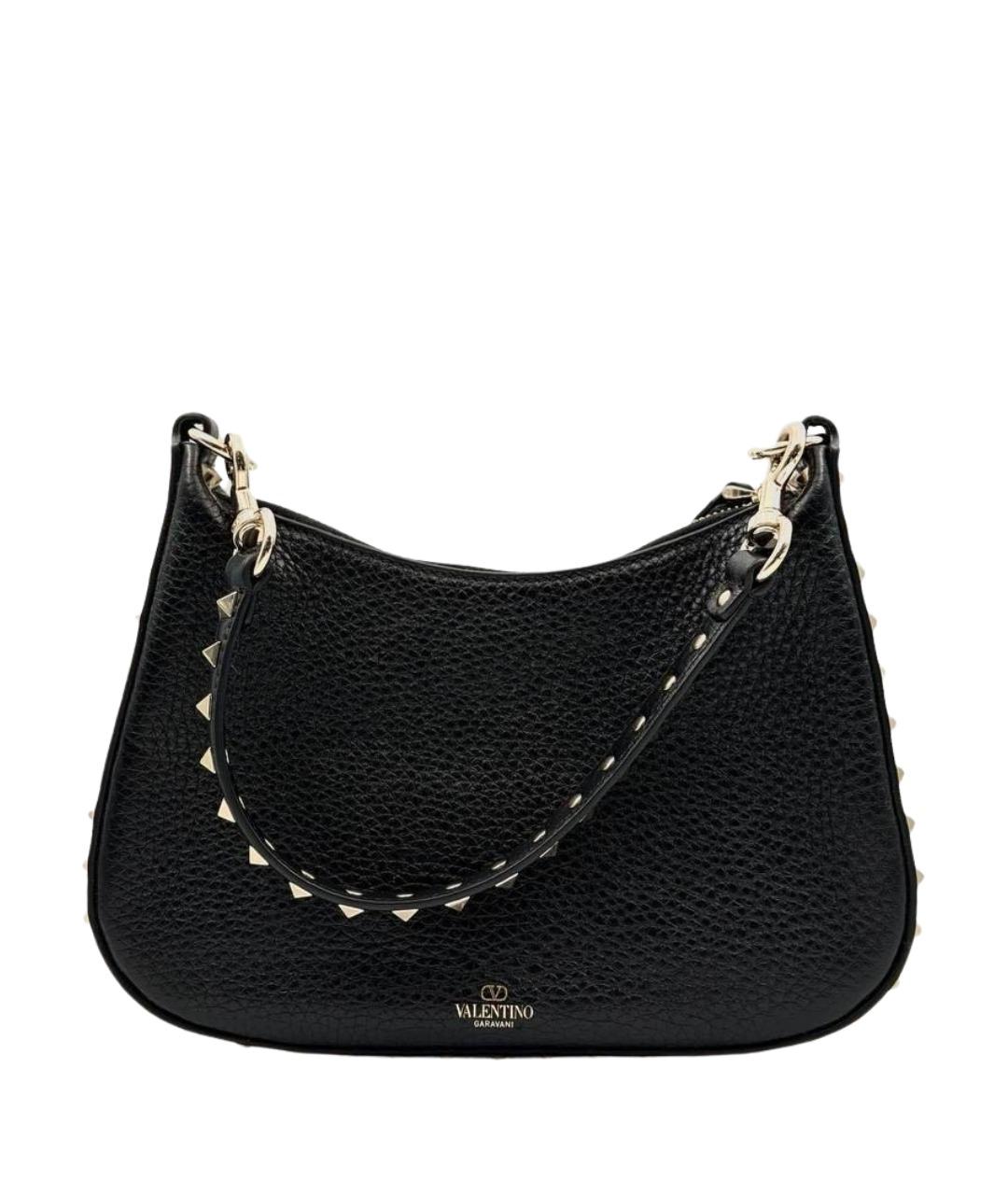 VALENTINO Черная кожаная сумка через плечо, фото 1