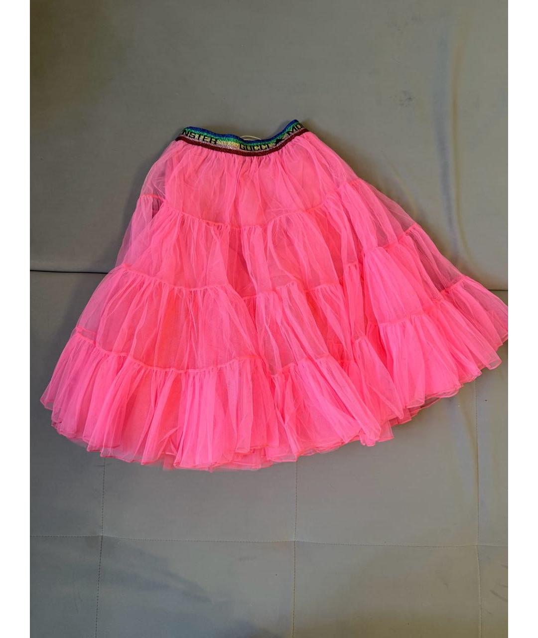 GUCCI Розовая вискозная юбка, фото 2