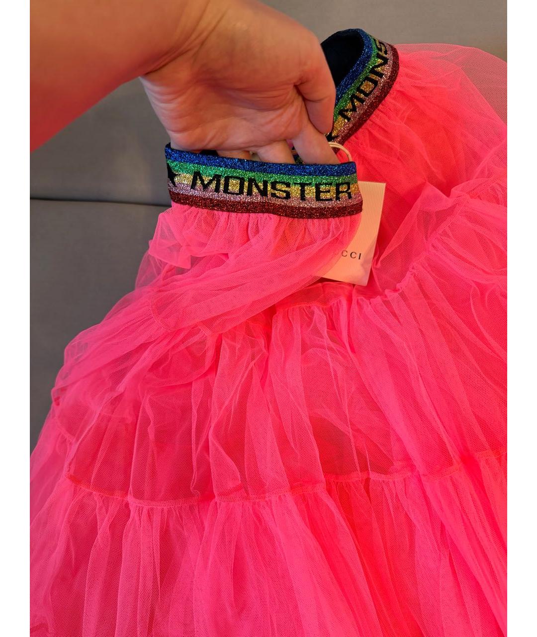 GUCCI Розовая вискозная юбка, фото 5