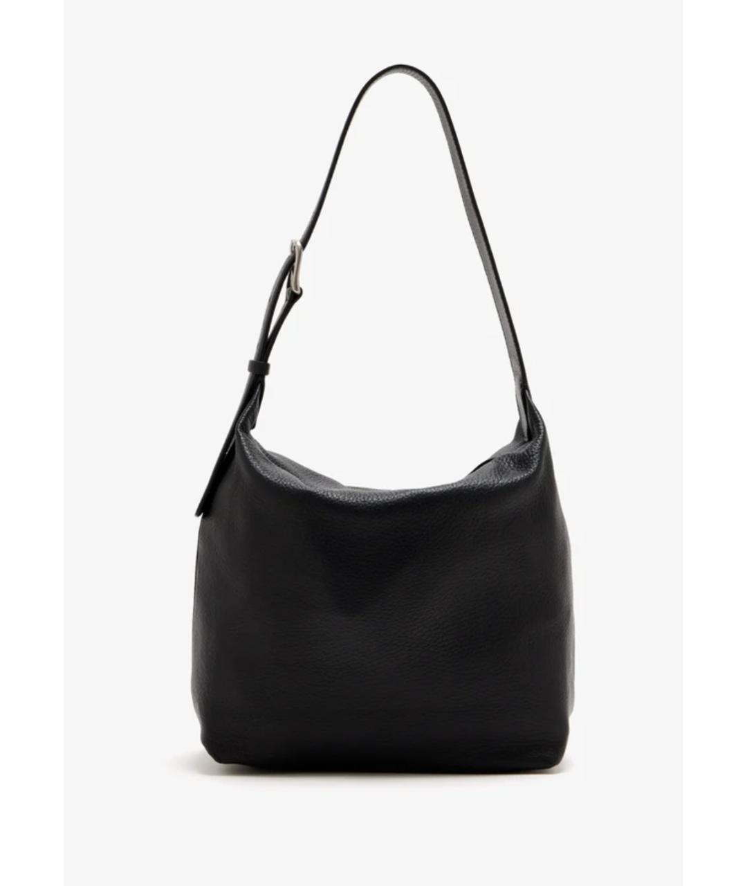 THE ROW Черная кожаная сумка с короткими ручками, фото 3