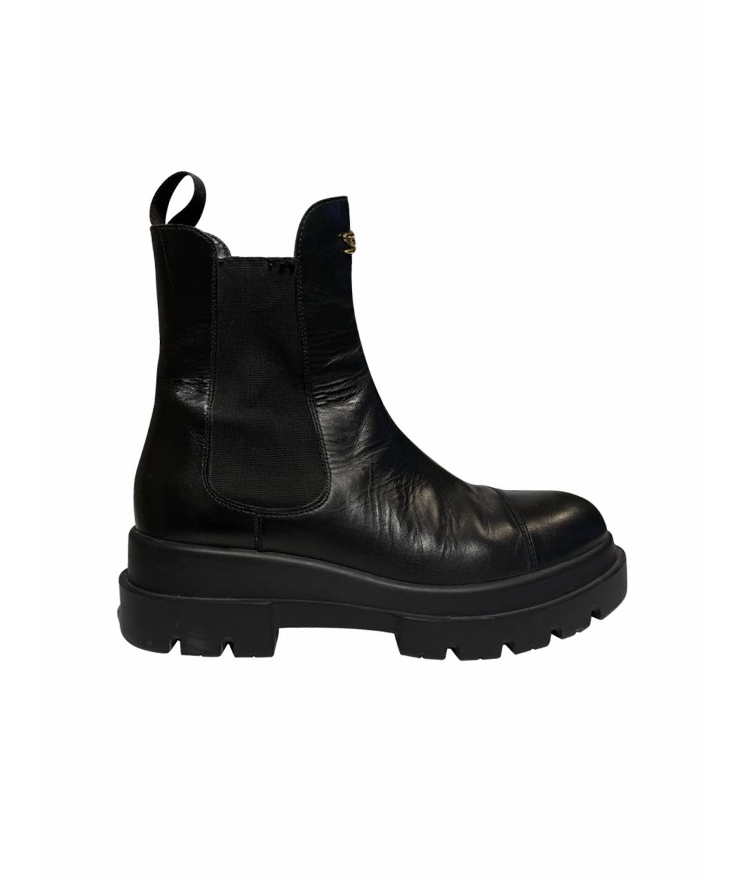 GIUSEPPE ZANOTTI DESIGN Черные кожаные ботинки, фото 1