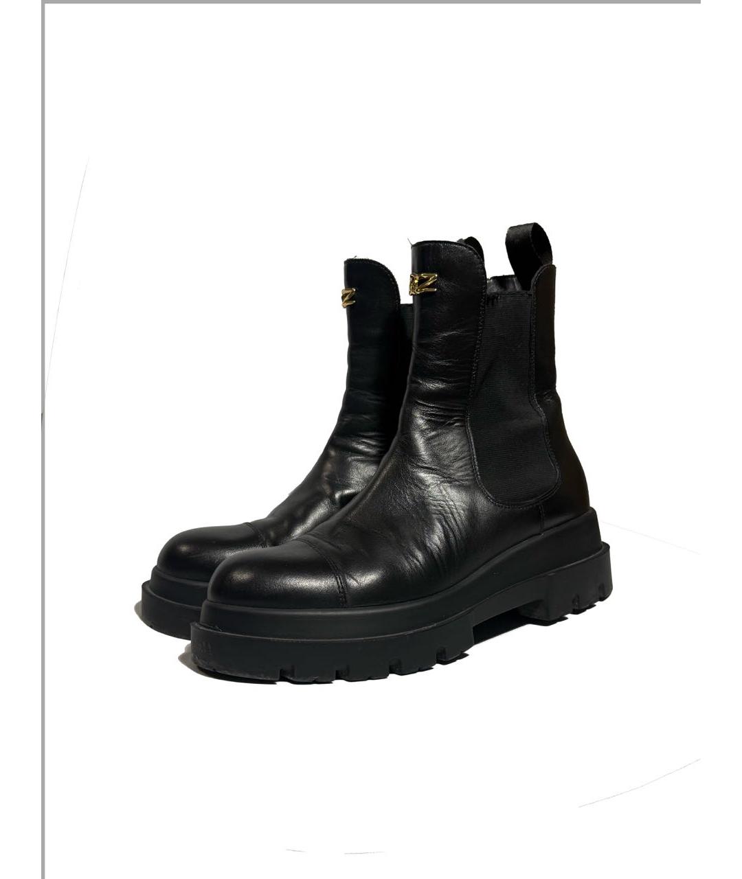 GIUSEPPE ZANOTTI DESIGN Черные кожаные ботинки, фото 3