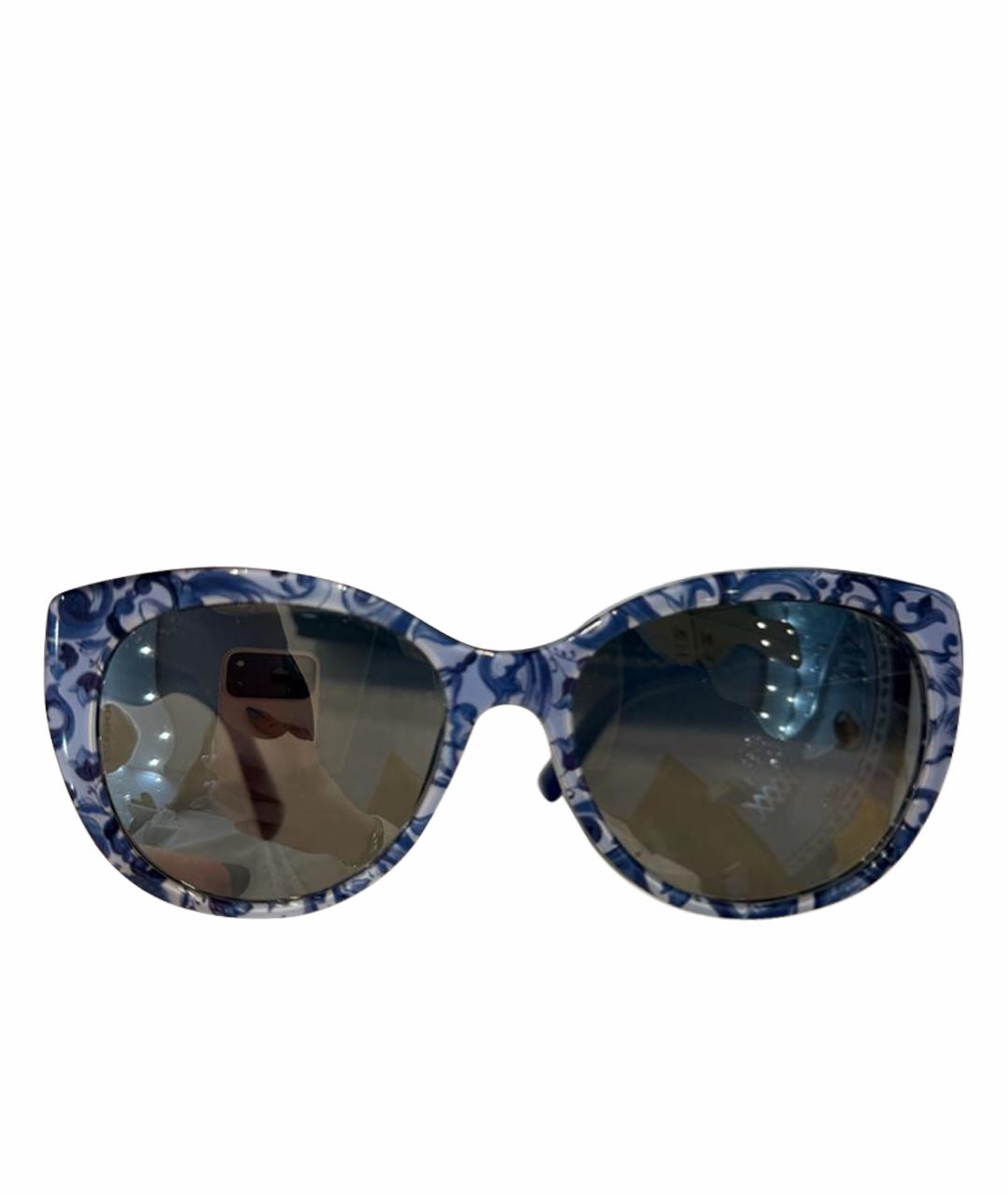 DOLCE&GABBANA Синие пластиковые солнцезащитные очки, фото 1