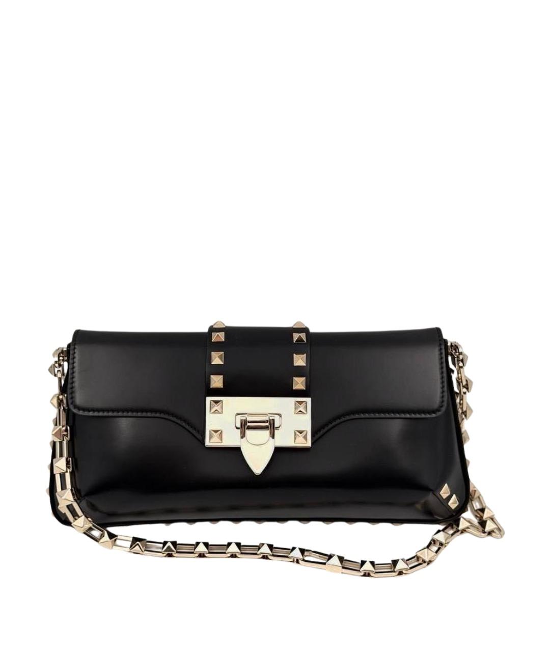 VALENTINO Черная кожаная сумка через плечо, фото 1