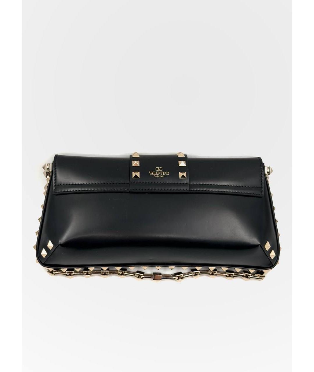 VALENTINO Черная кожаная сумка через плечо, фото 2