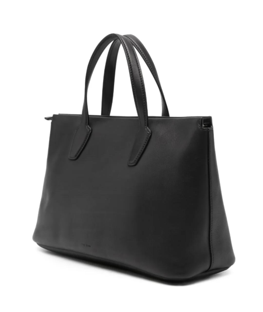 THE ROW Черная кожаная сумка с короткими ручками, фото 2