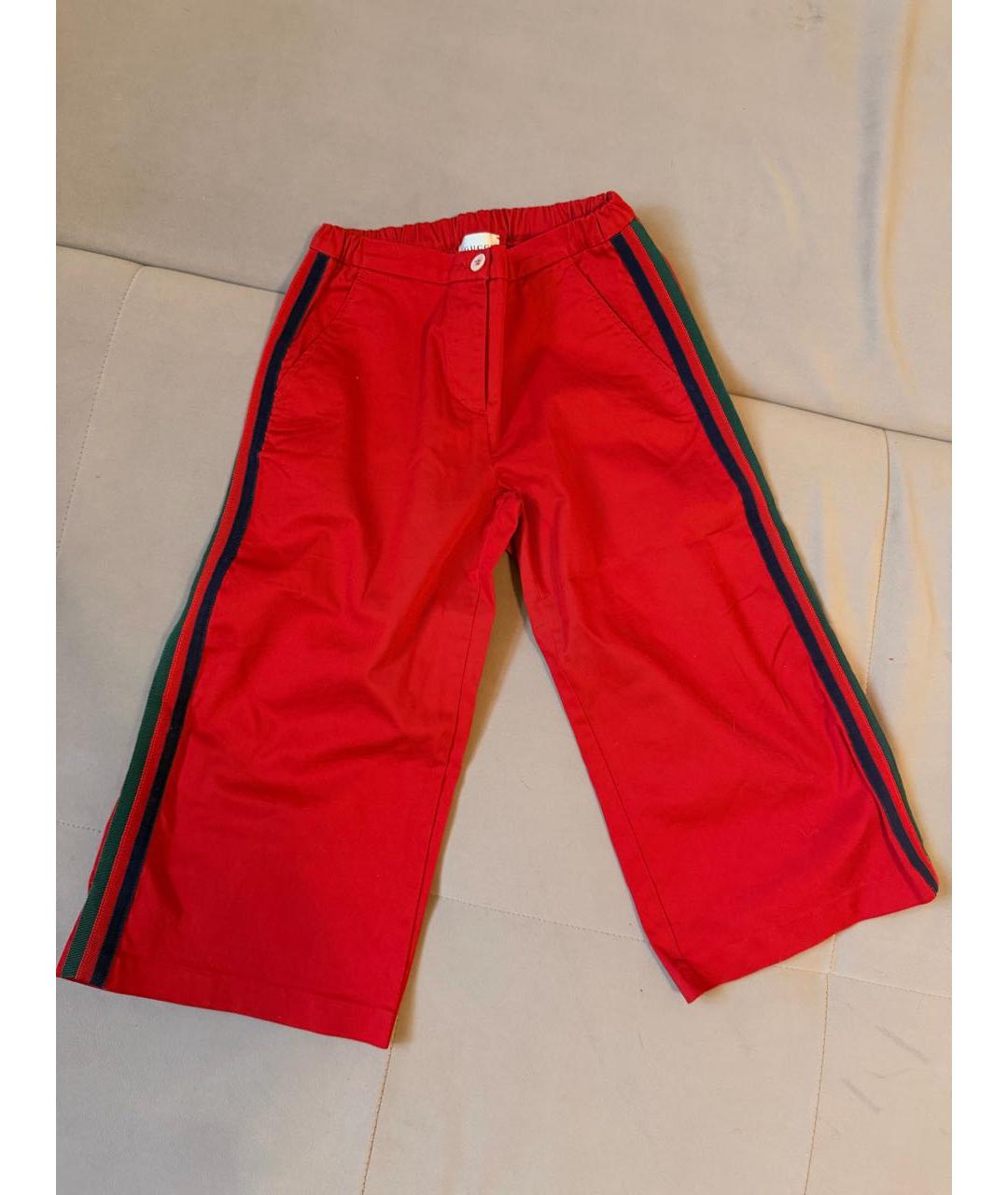 GUCCI Красные хлопковые брюки и шорты, фото 6