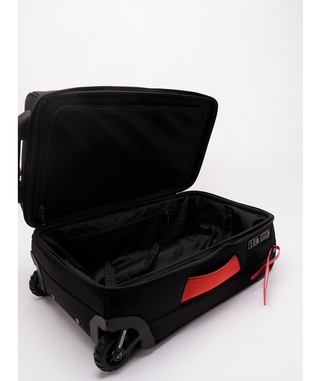 OFF-WHITE Черный тканевый чемодан, фото 7