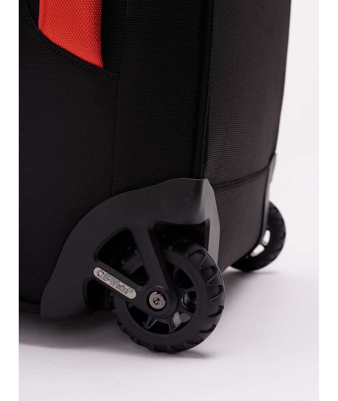 OFF-WHITE Черный тканевый чемодан, фото 5