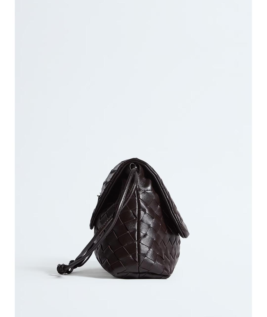 BOTTEGA VENETA Коричневая кожаная сумка через плечо, фото 3