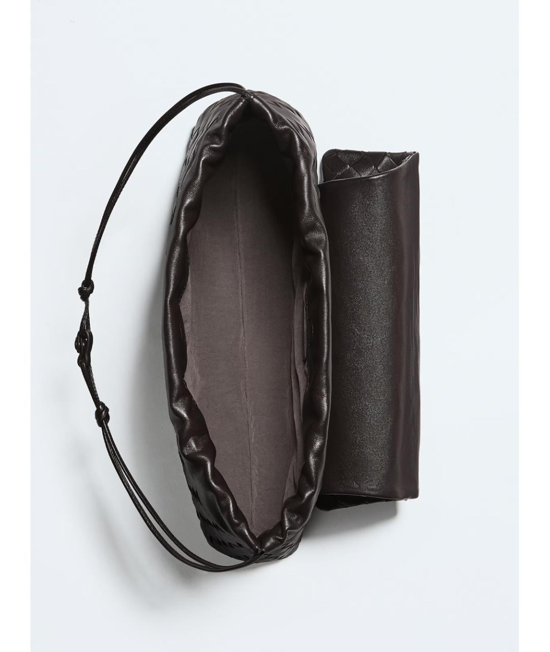 BOTTEGA VENETA Коричневая кожаная сумка через плечо, фото 4