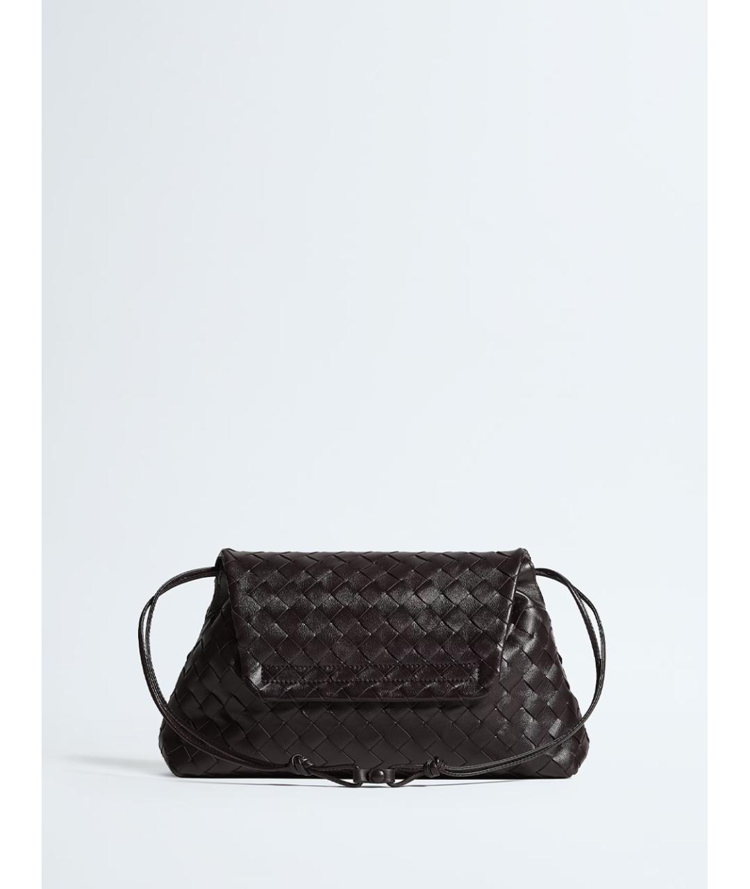 BOTTEGA VENETA Коричневая кожаная сумка через плечо, фото 2