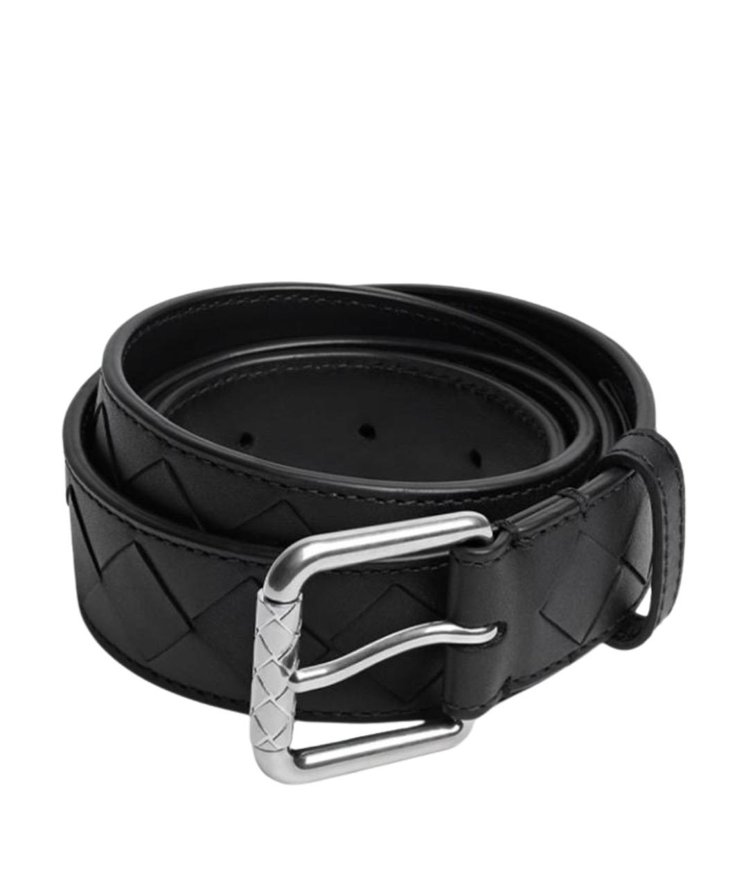 BOTTEGA VENETA Черный кожаный ремень, фото 1