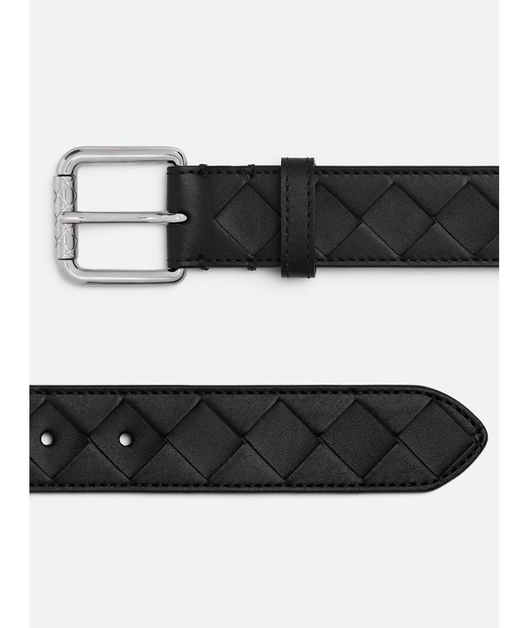 BOTTEGA VENETA Черный кожаный ремень, фото 3