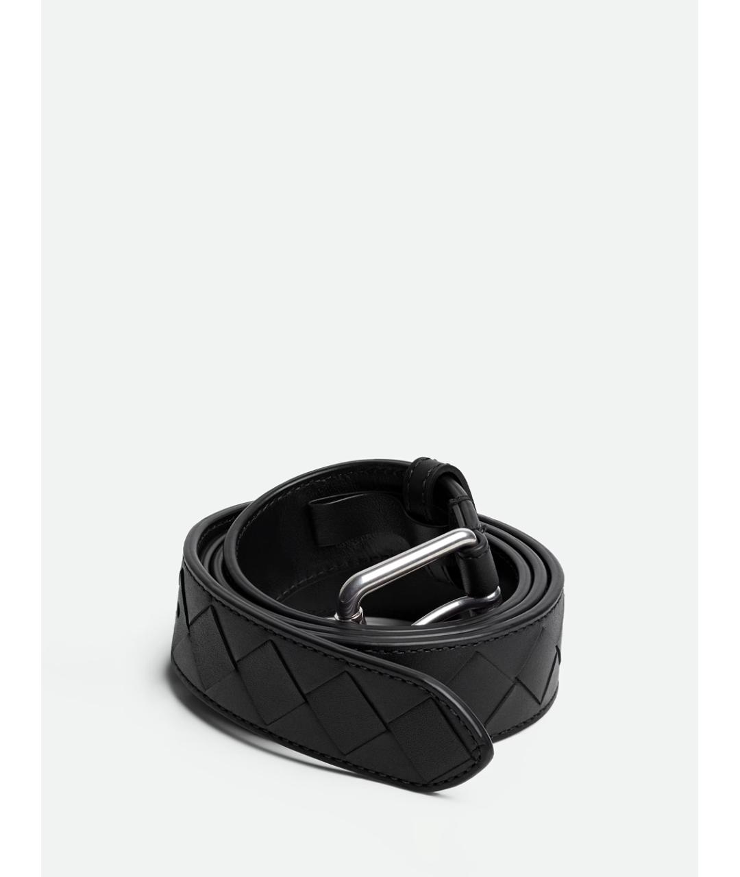 BOTTEGA VENETA Черный кожаный ремень, фото 2